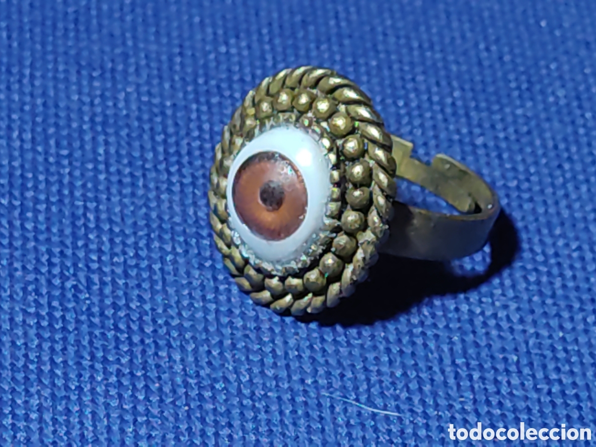 Joyeria: Antiguo Anillo ojo turco ajustable.