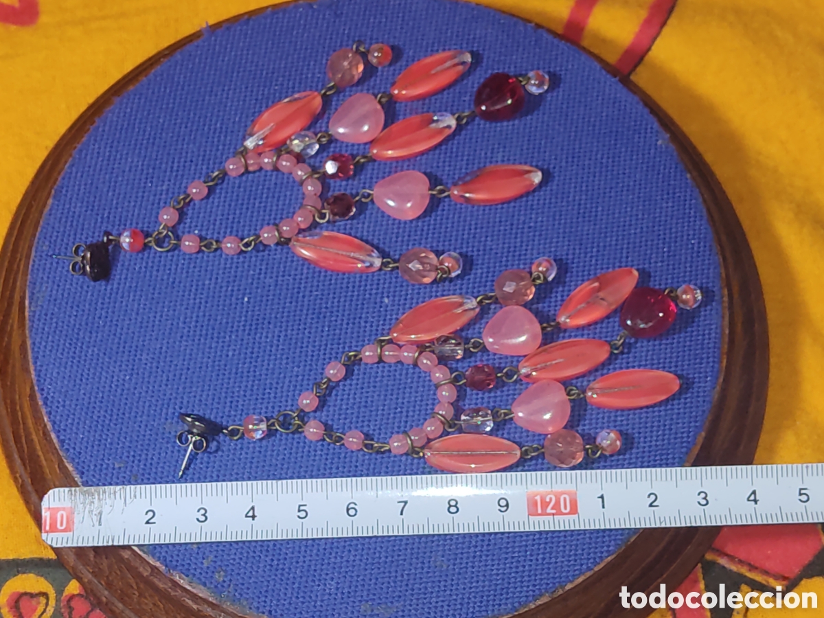 Joyeria: Pendientes largos de l&aacute;grimas de cristal de Murano. - Foto 3