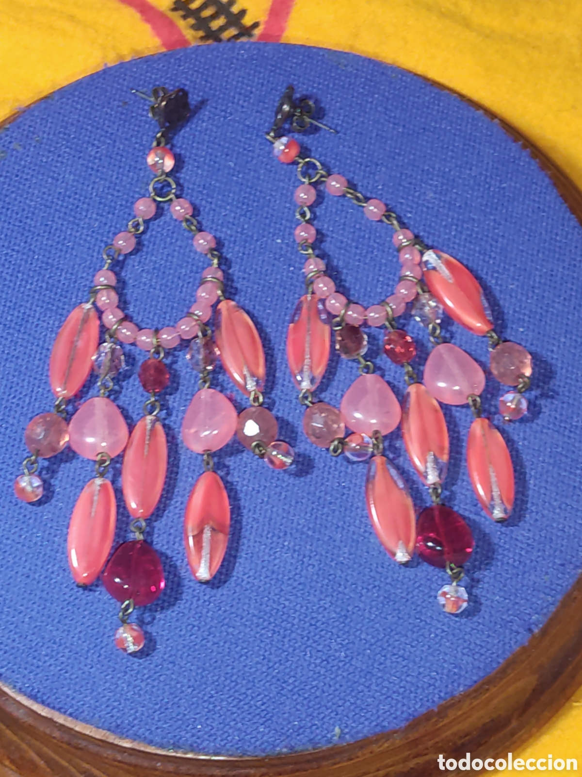 Joyeria: Pendientes largos de l&aacute;grimas de cristal de Murano. - Foto 6