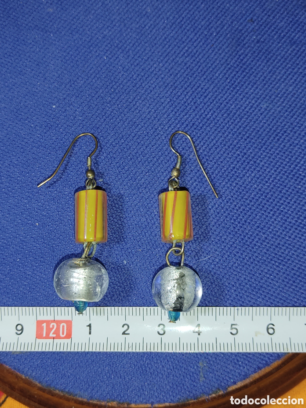 Joyeria: Pendientes africanos de vidrio reciclado. - Foto 3