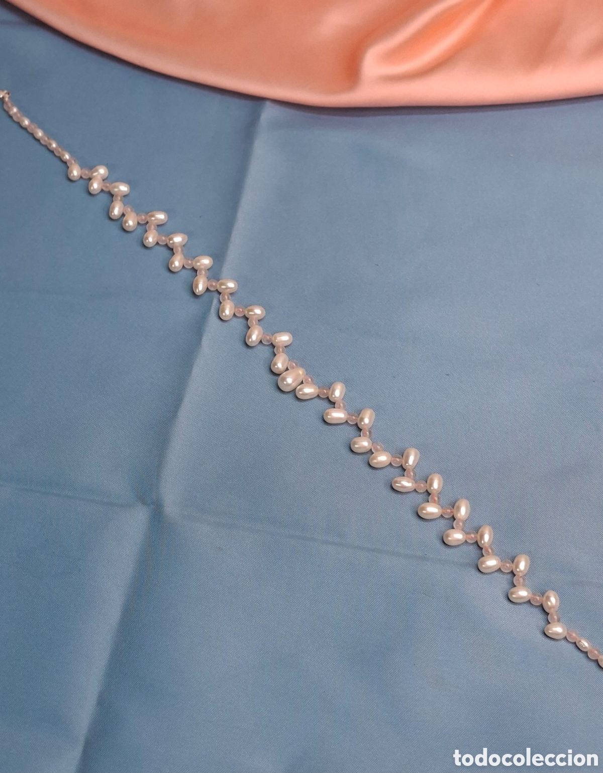 Joyeria: Collar de perlas cultivadas y cuarzo rosa - Foto 3