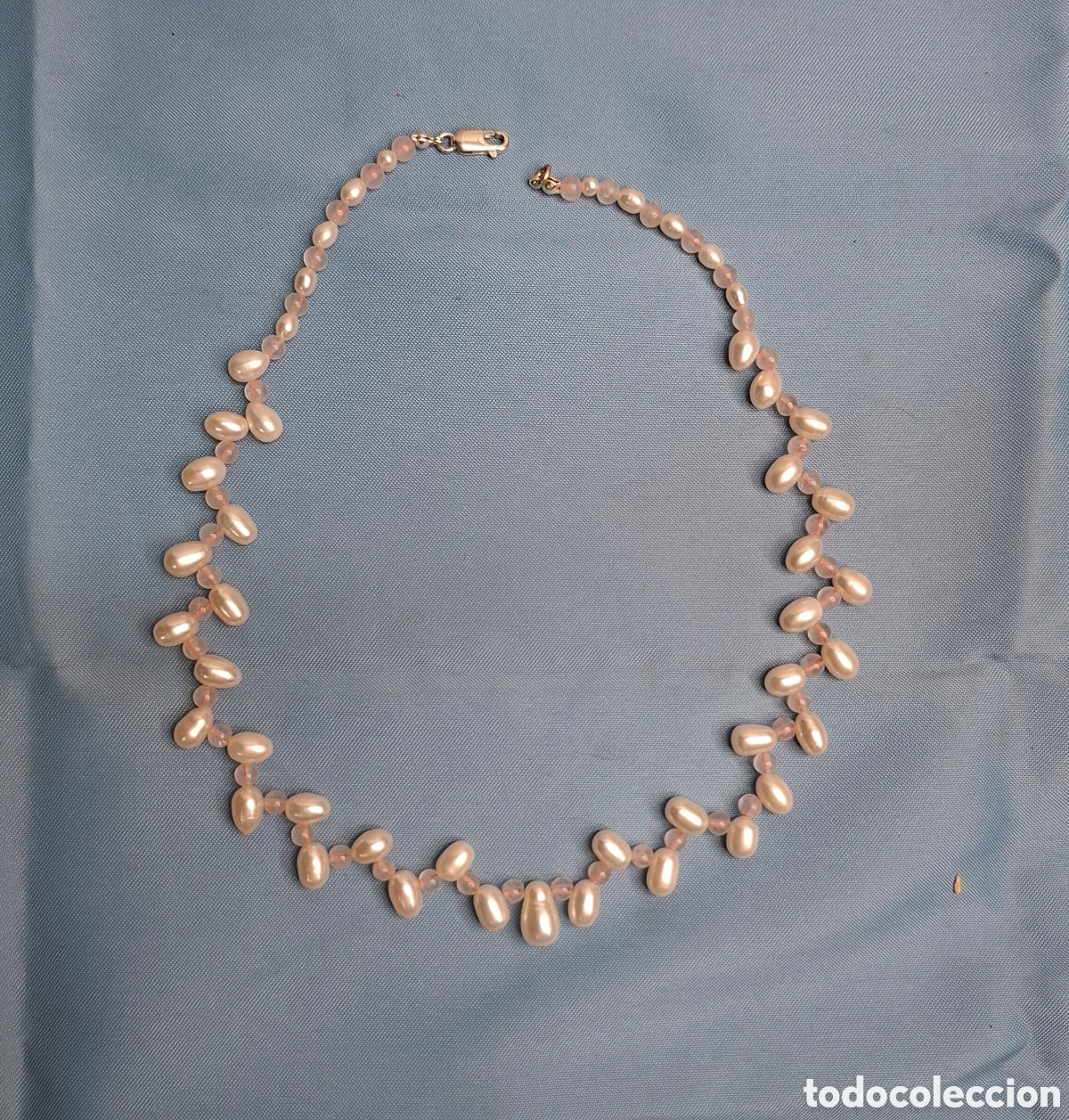 Joyeria: Collar de perlas cultivadas y cuarzo rosa - Foto 5