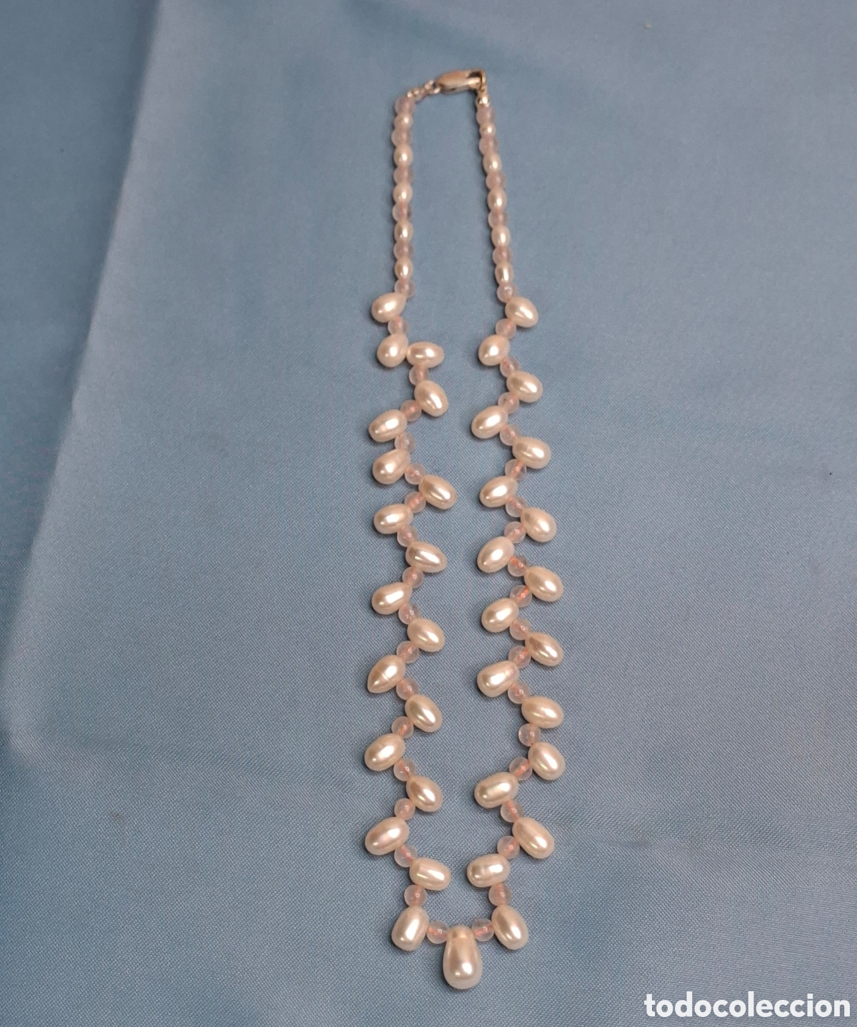 Joyeria: Collar de perlas cultivadas y cuarzo rosa - Foto 6