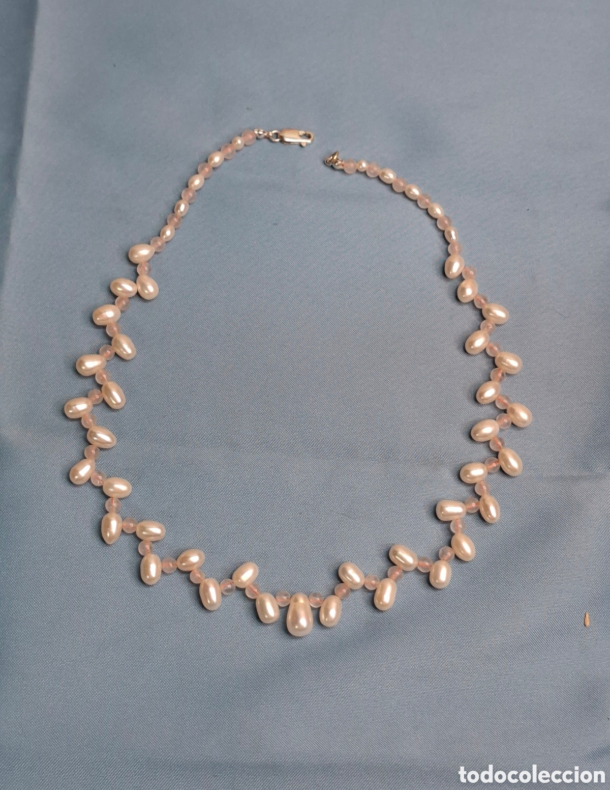 Joyeria: Collar de perlas cultivadas y cuarzo rosa - Foto 7