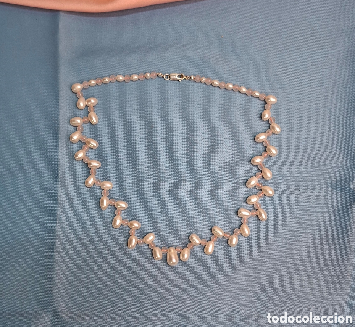 Joyeria: Collar de perlas cultivadas y cuarzo rosa - Foto 9