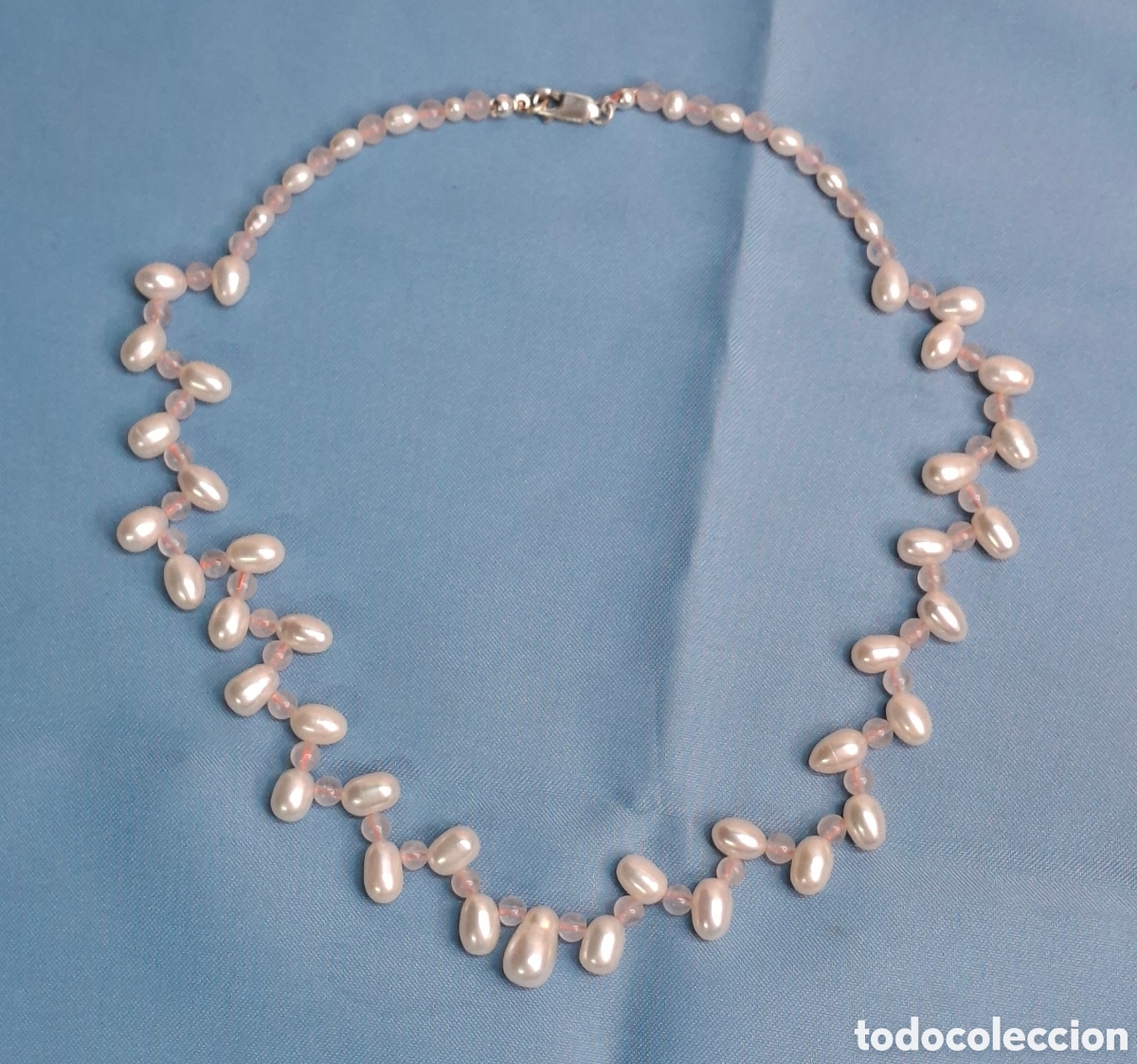 Joyeria: Collar de perlas cultivadas y cuarzo rosa - Foto 10