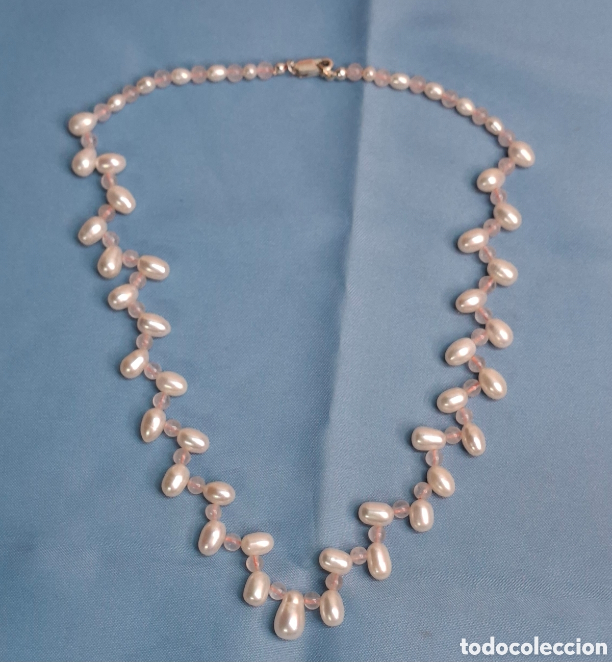 Joyeria: Collar de perlas cultivadas y cuarzo rosa - Foto 12