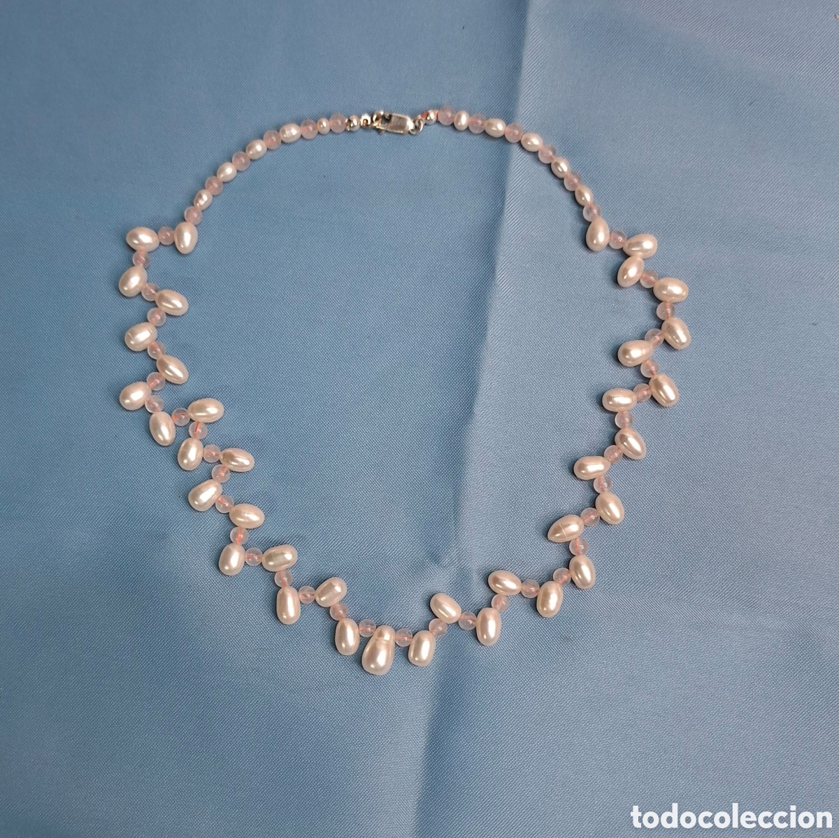 Joyeria: Collar de perlas cultivadas y cuarzo rosa - Foto 13