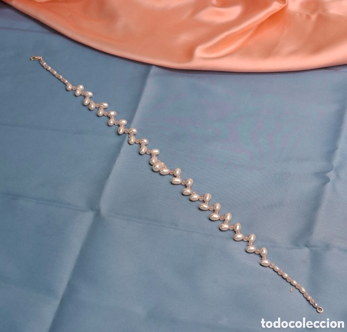Joyeria: Collar de perlas cultivadas y cuarzo rosa - Foto 2