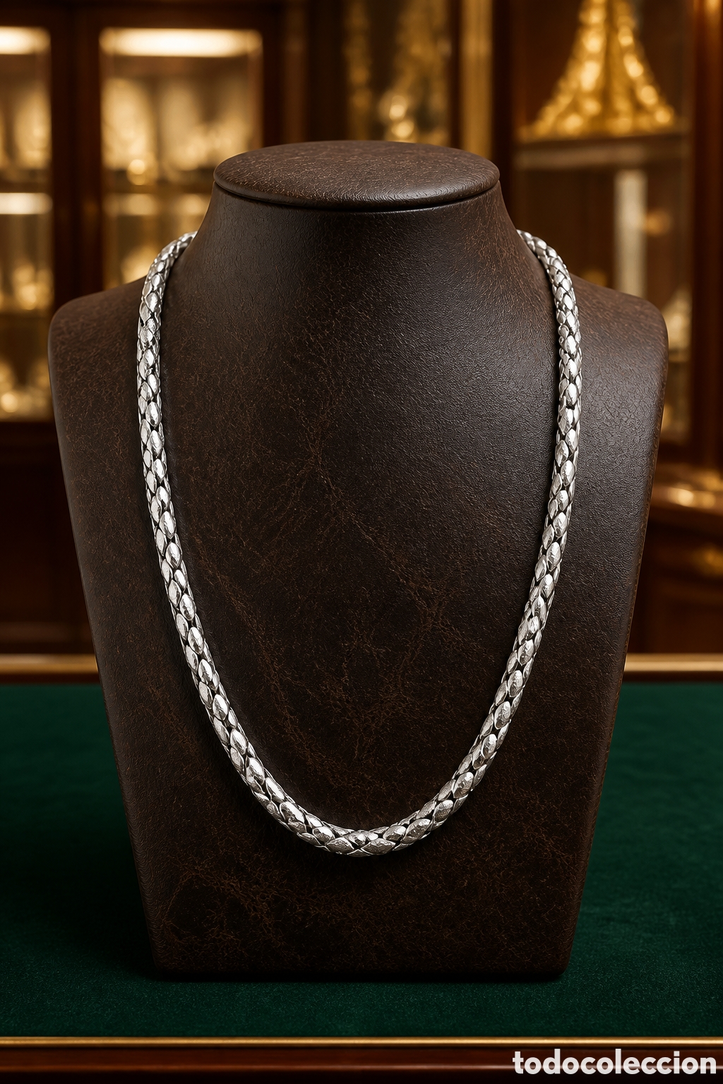 Joyeria: COLLAR, CADENA ELABORADO EN PLATA. 42CM LARGO