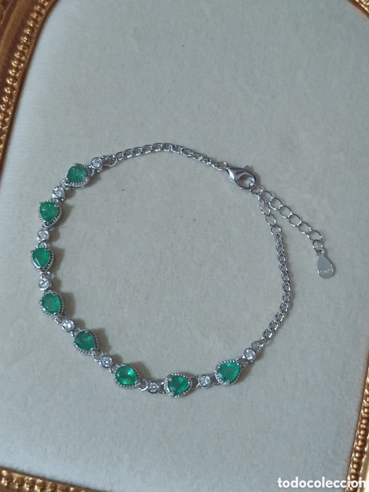 Joyeria: Pulsera Plata Esmeralda Natural - Foto 2