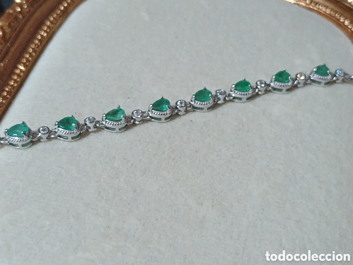 Joyeria: Pulsera Plata Esmeralda Natural - Foto 3