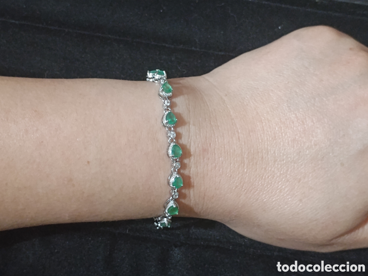 Joyeria: Pulsera Plata Esmeralda Natural - Foto 7