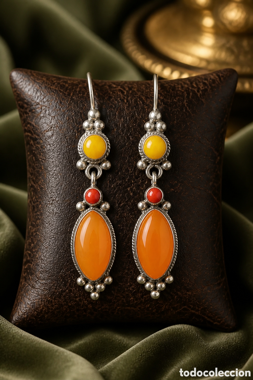 Joyeria: ANTIGUOS PENDIENTES ELABORADOS EN PLATA Y PEDRER&Iacute;A