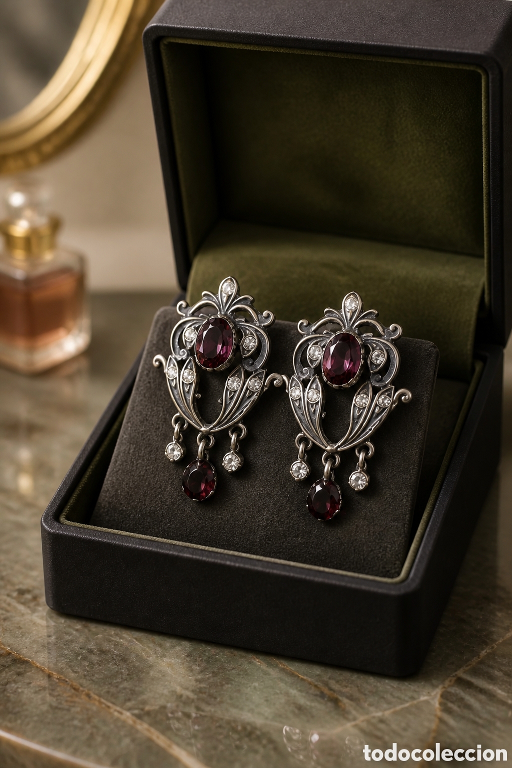 Joyeria: ANTIGUOS PENDIENTES ELABORADOS EN PLATA Y PEDRER&Iacute;A