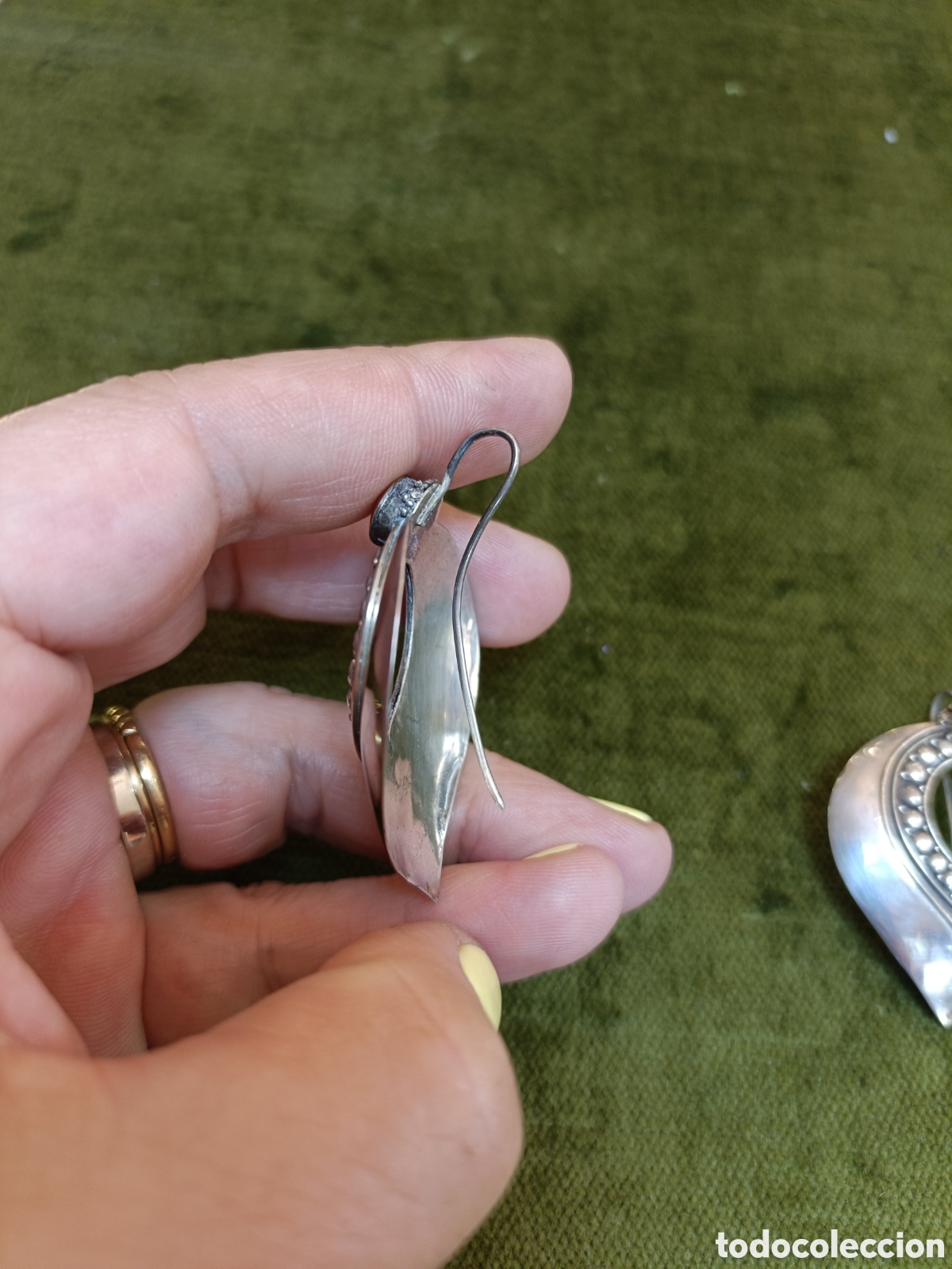 Joyeria: PENDIENTES ANTIGUOS ELABORADOS EN PLATA - Foto 7