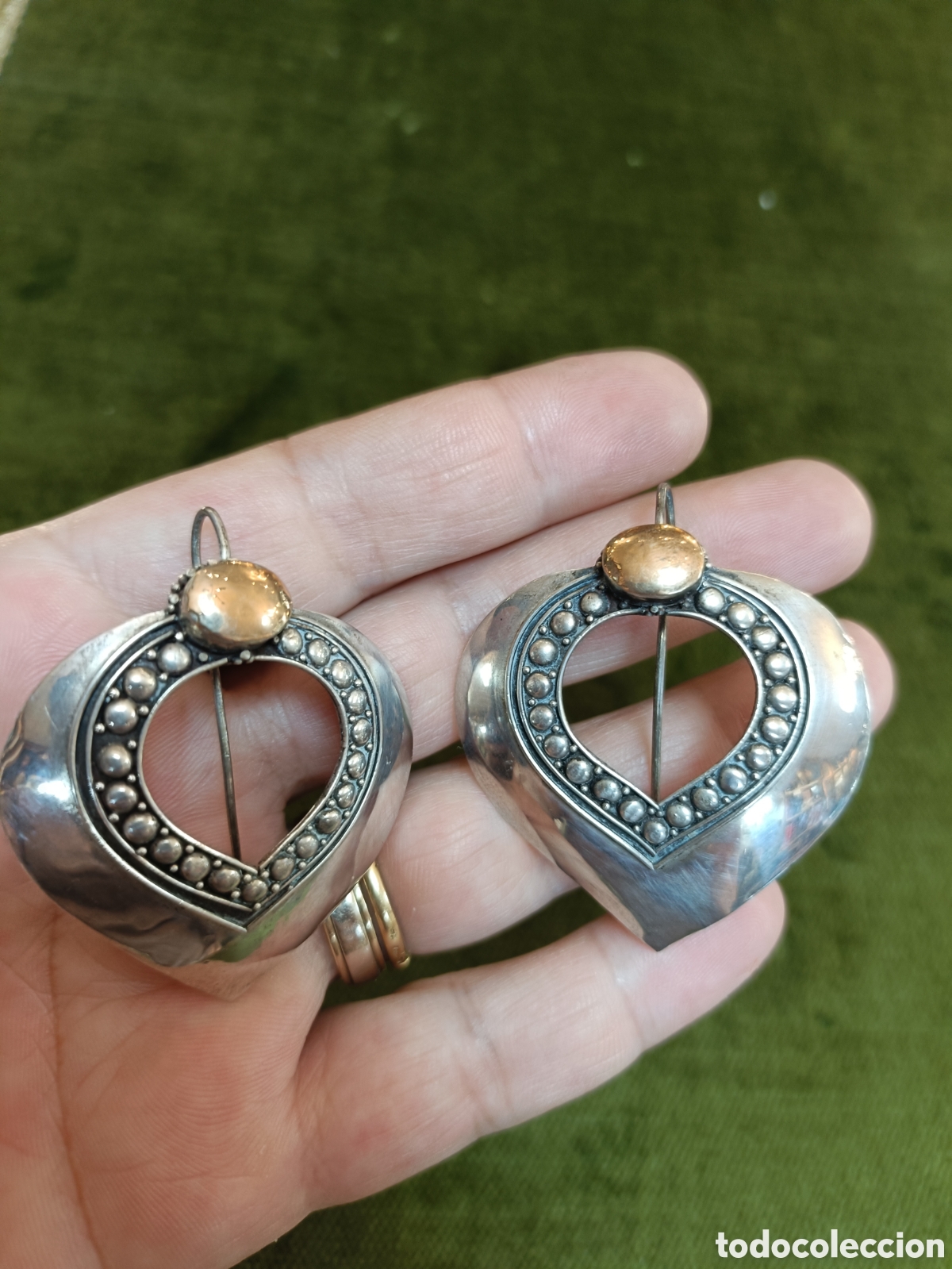 Joyeria: PENDIENTES ANTIGUOS ELABORADOS EN PLATA - Foto 8