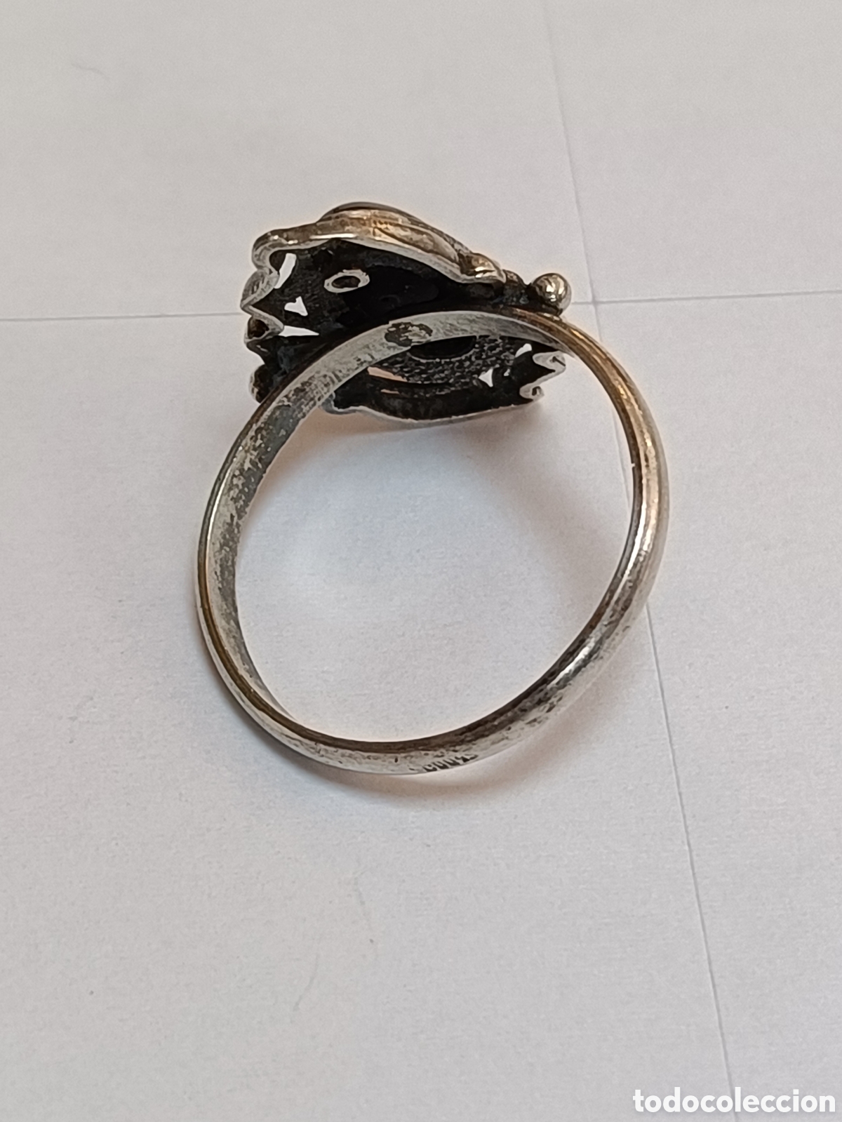 Joyeria: ANTIGUO ANILLO ELABORADO EN PLATA Y AZABACHE - Foto 12