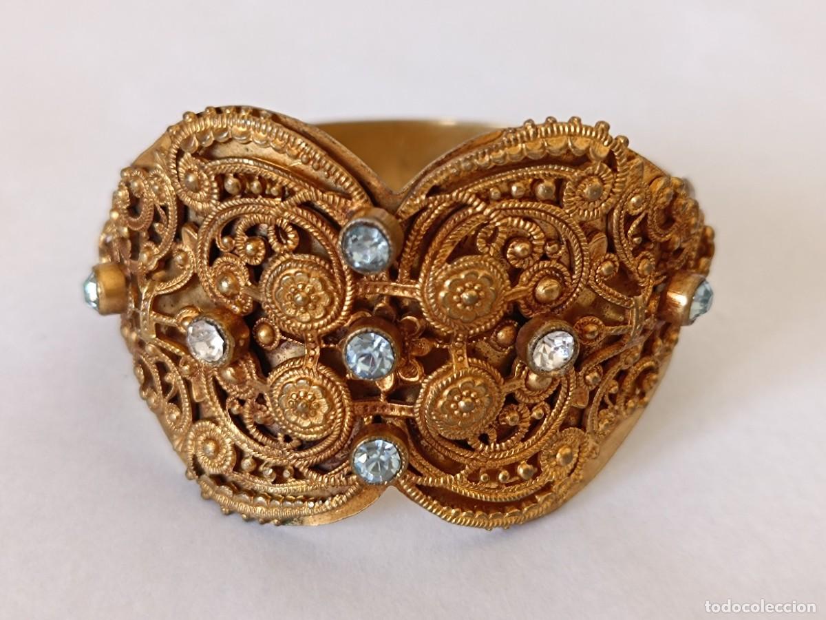 Joyeria: Magn&iacute;fico Brazalete de Lat&oacute;n Dorado &ndash; Estilo Mud&eacute;jar