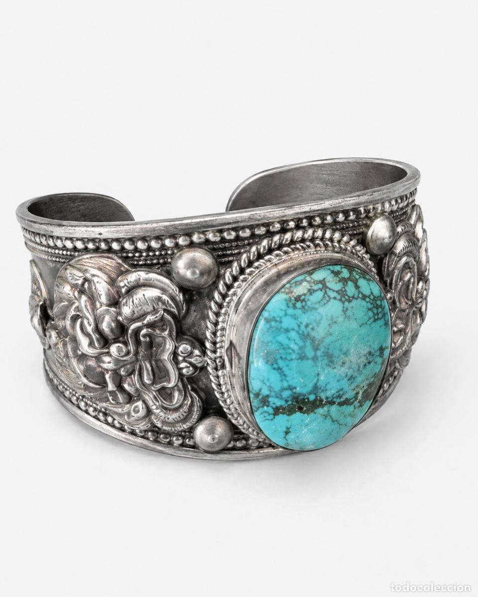 Joyeria: Brazalete plata 925 con turquesa - Foto 1