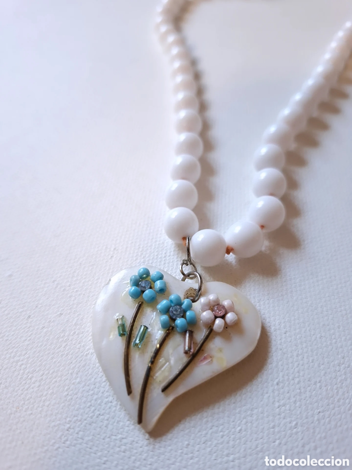 Joyeria: Collar Vintage Coraz&oacute;n A&ntilde;os 70 - Foto 5