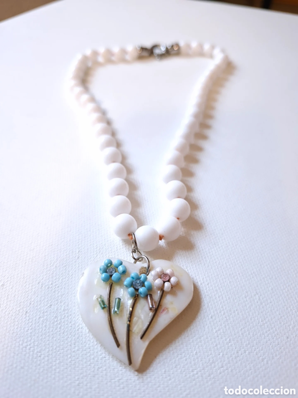 Joyeria: Collar Vintage Coraz&oacute;n A&ntilde;os 70 - Foto 6