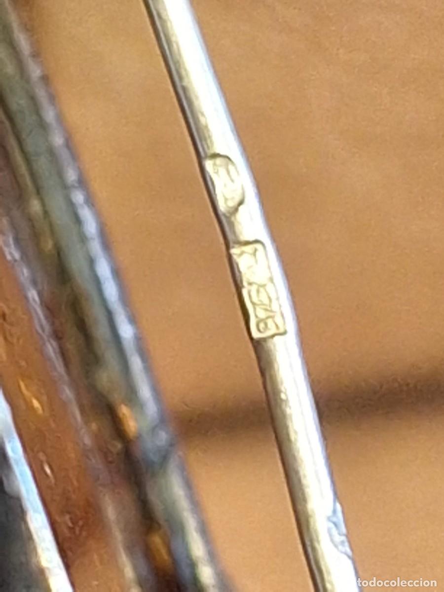 Joyeria: Antiguo Broche de Plata de Ley 925 y Ambar - Foto 8