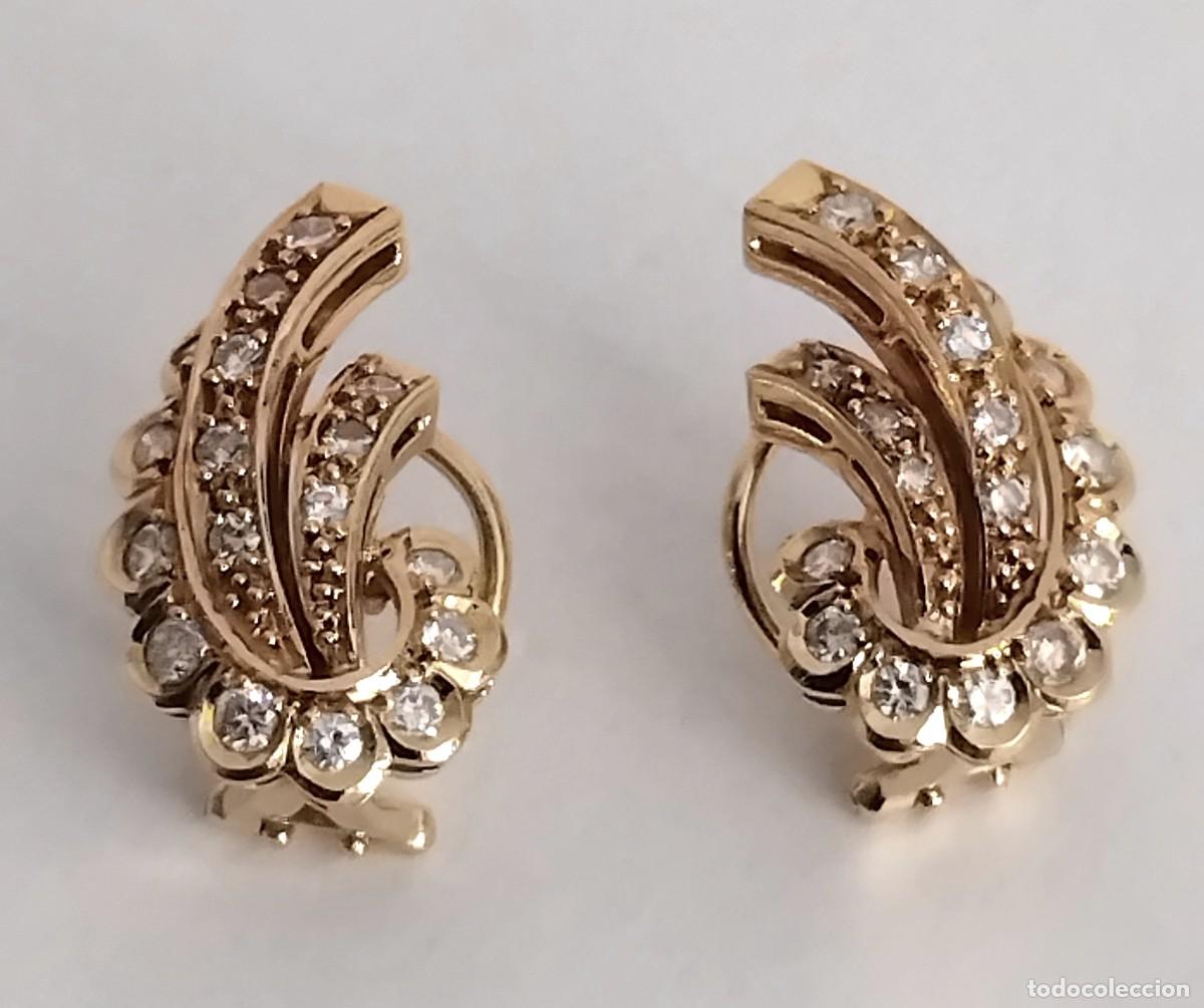 Joyeria: Oro 18 k y Diamantes. Pendientes - Foto 2