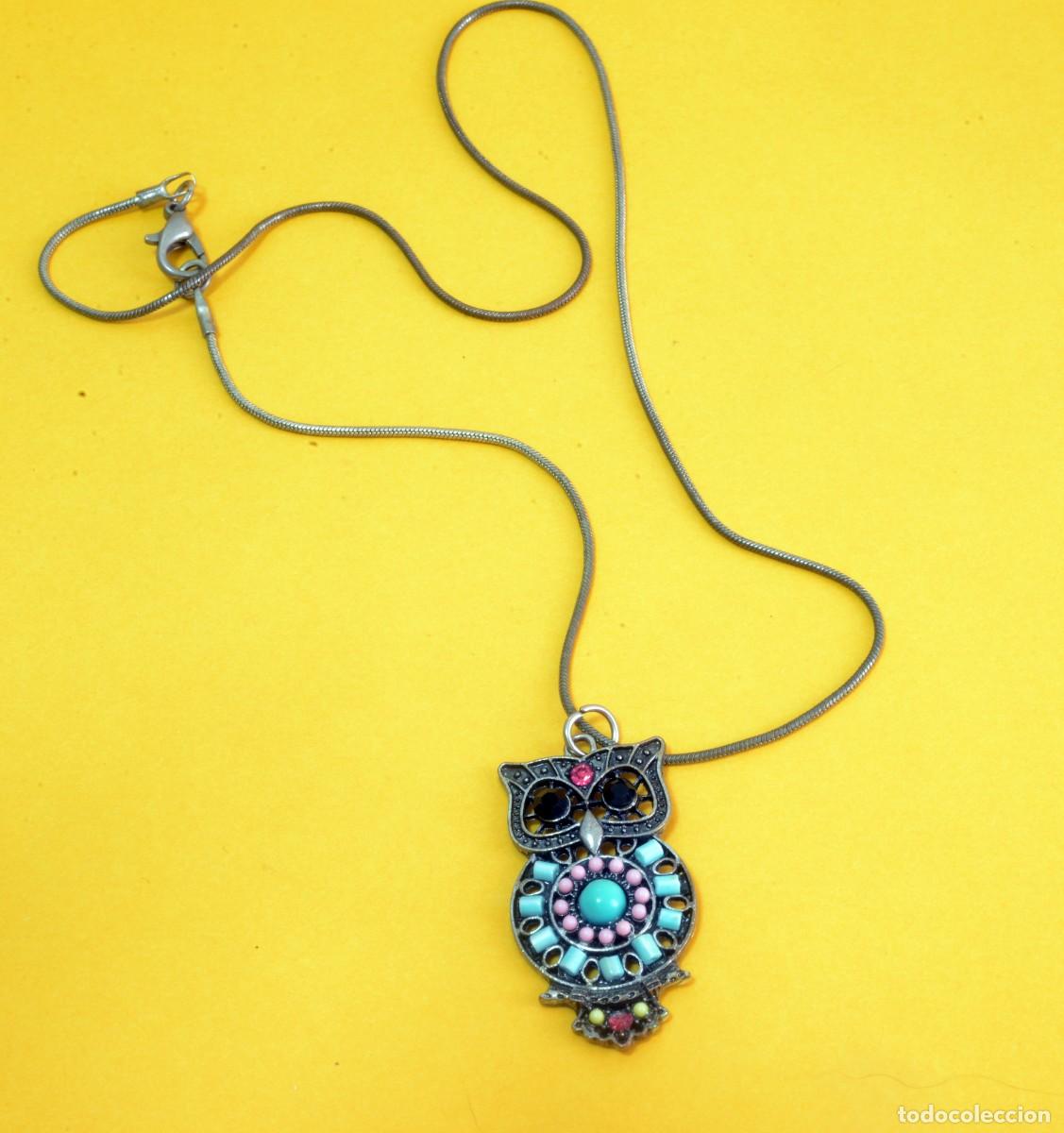 Joyeria: COLLAR GANGANTILLA COLGANTE B&Uacute;HO DETALLES TURQUESA, CUENTAS DE COLORES, VINTAGE