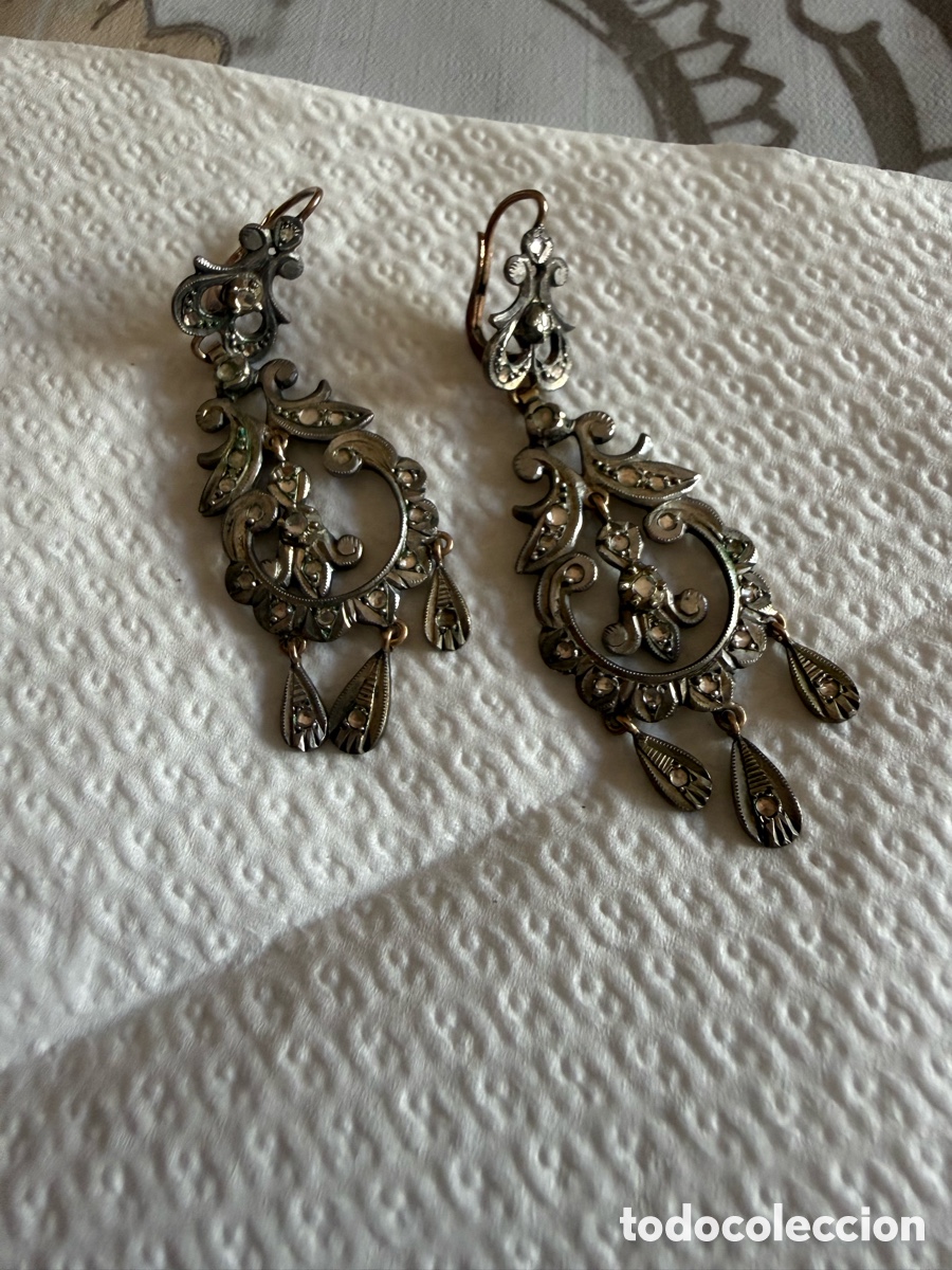 Joyeria: Preciosos pendientes largos plata y oro - Foto 2