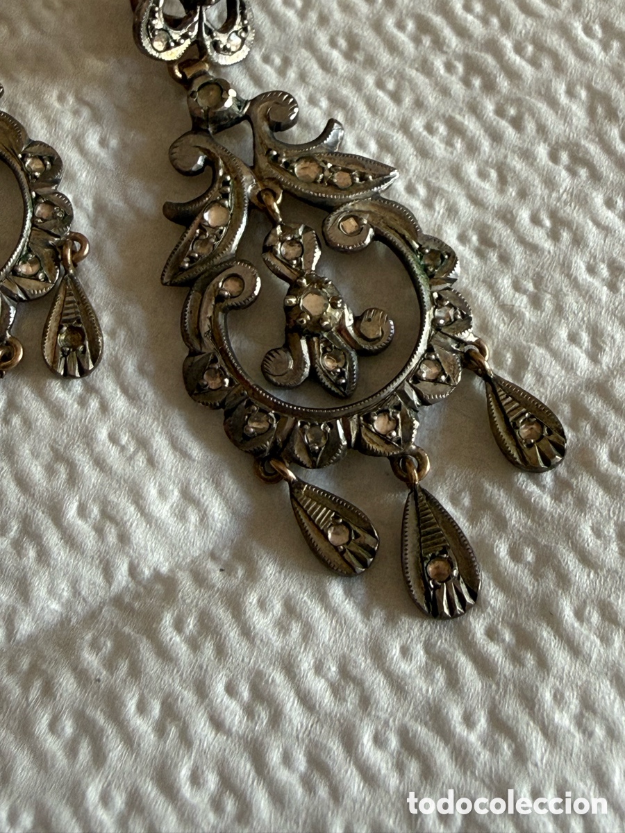 Joyeria: Preciosos pendientes largos plata y oro - Foto 3