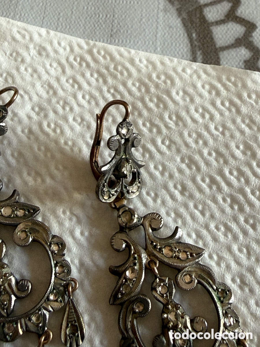 Joyeria: Preciosos pendientes largos plata y oro - Foto 4
