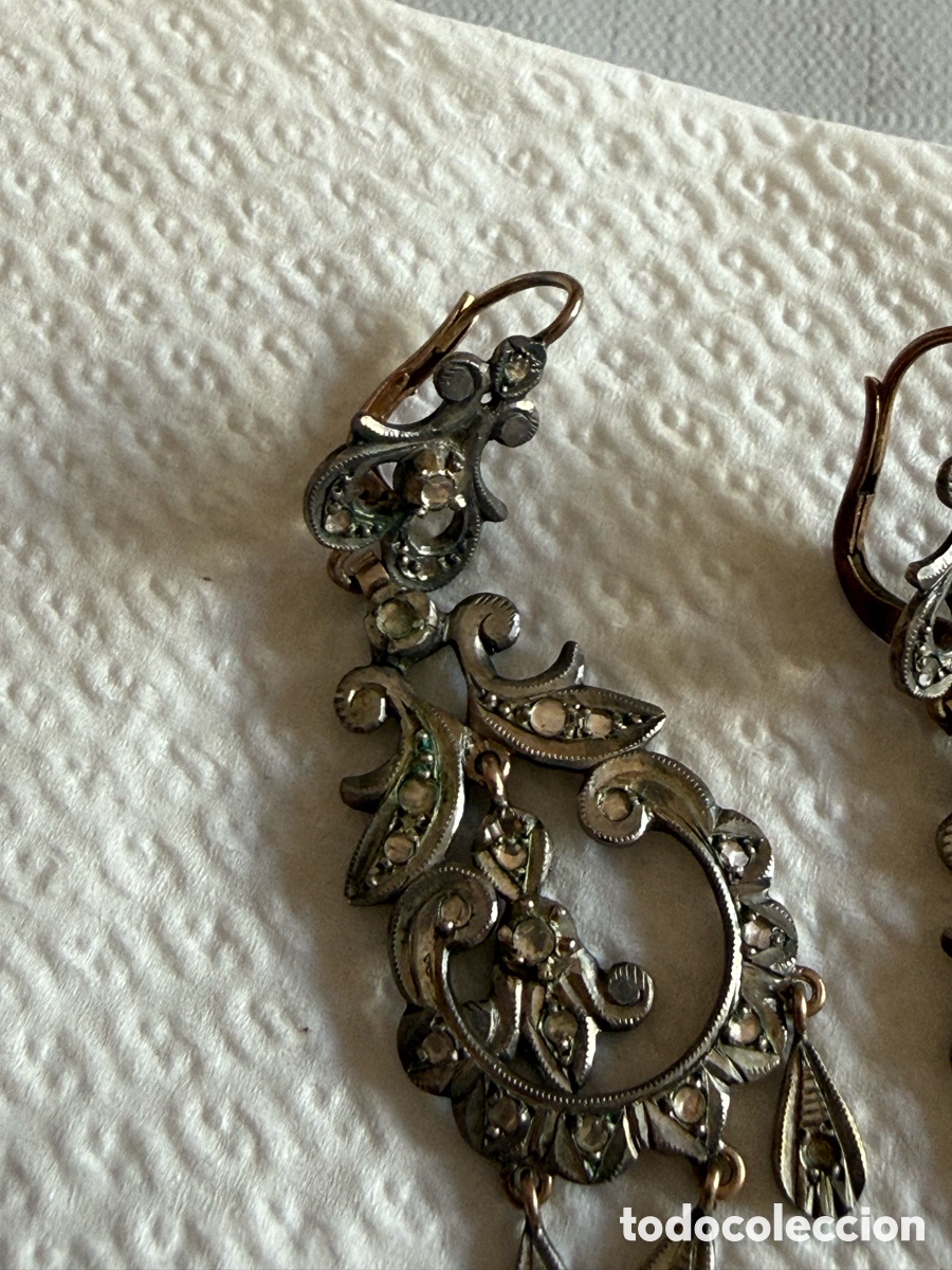 Joyeria: Preciosos pendientes largos plata y oro - Foto 5