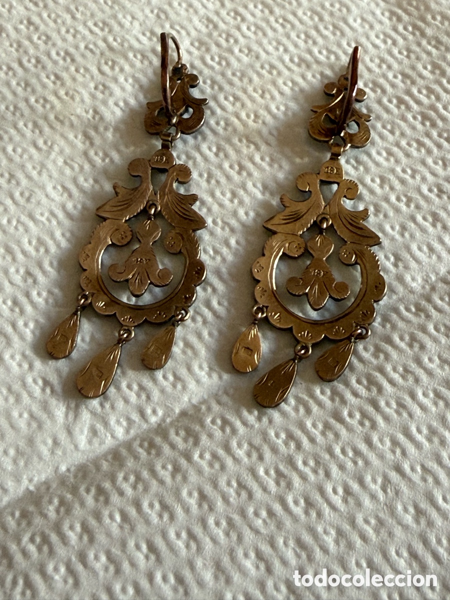 Joyeria: Preciosos pendientes largos plata y oro - Foto 7