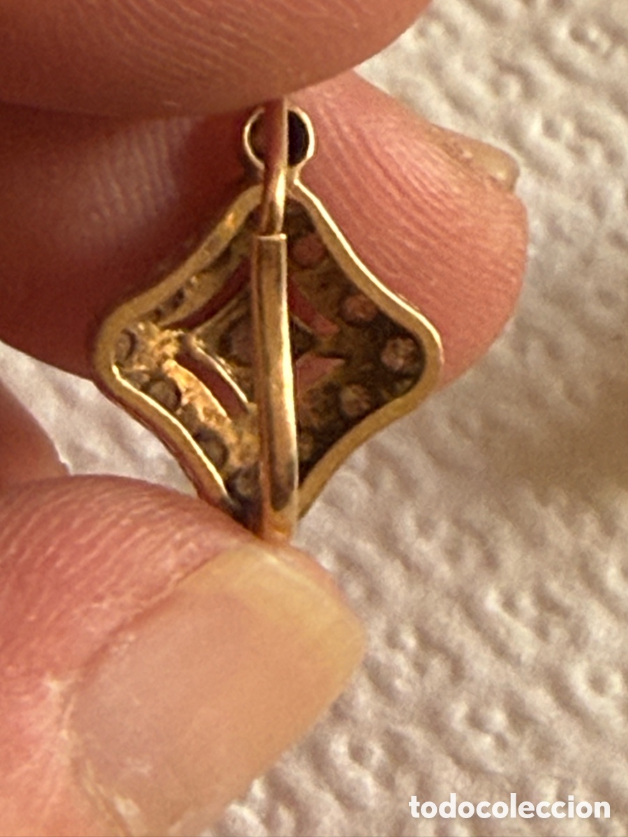 Joyeria: Preciosos pendientes antiguos oro de 18 klts - Foto 4