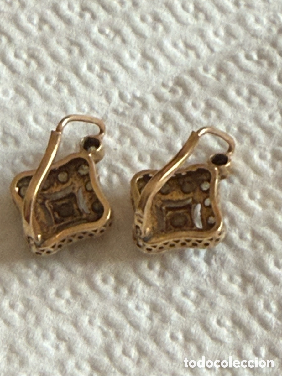 Joyeria: Preciosos pendientes antiguos oro de 18 klts - Foto 5
