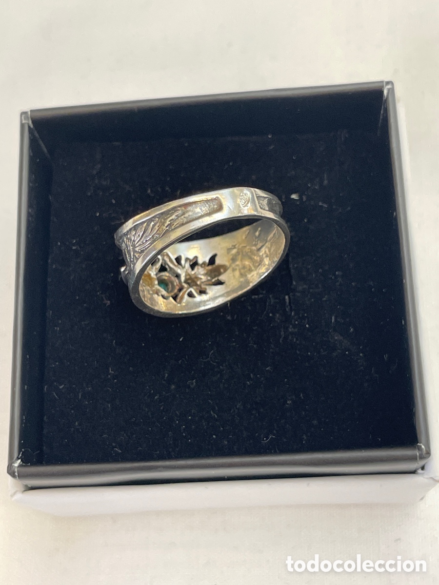 Joyeria: Anillo de plata, esmeralda y topacio blanco - Foto 4