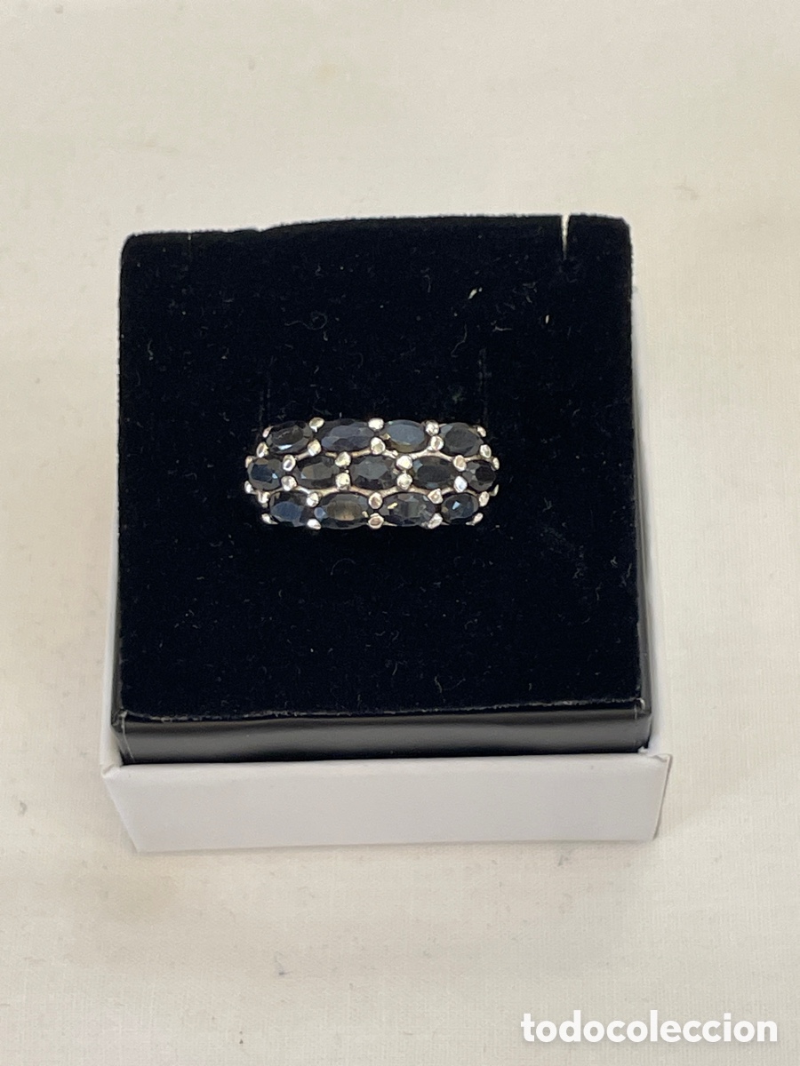 Joyeria: Anillo de plata y zafiros - Foto 2