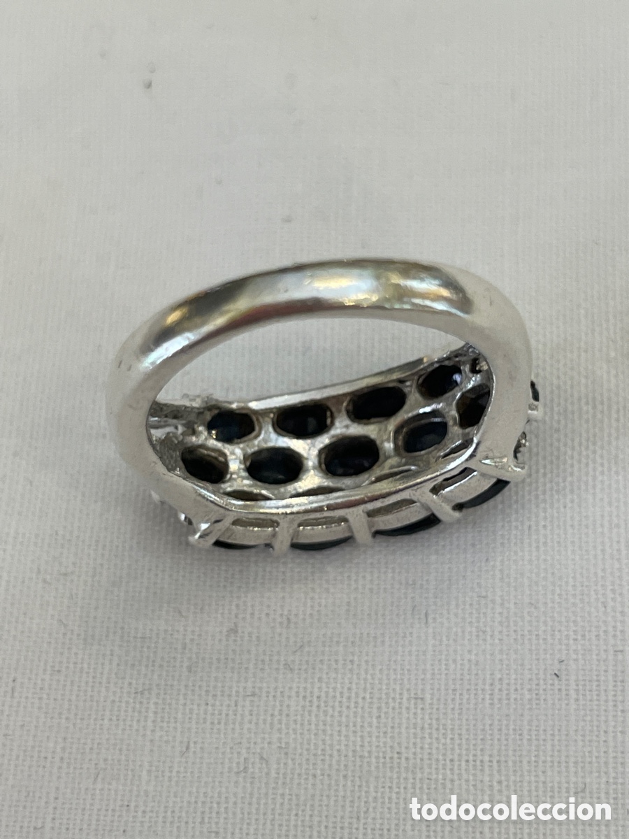 Joyeria: Anillo de plata y zafiros - Foto 4