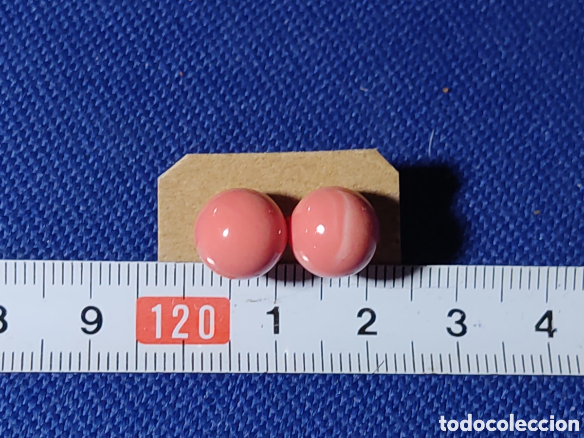 Joyeria: Pendientes vintage con bola rosa.*W* - Foto 4