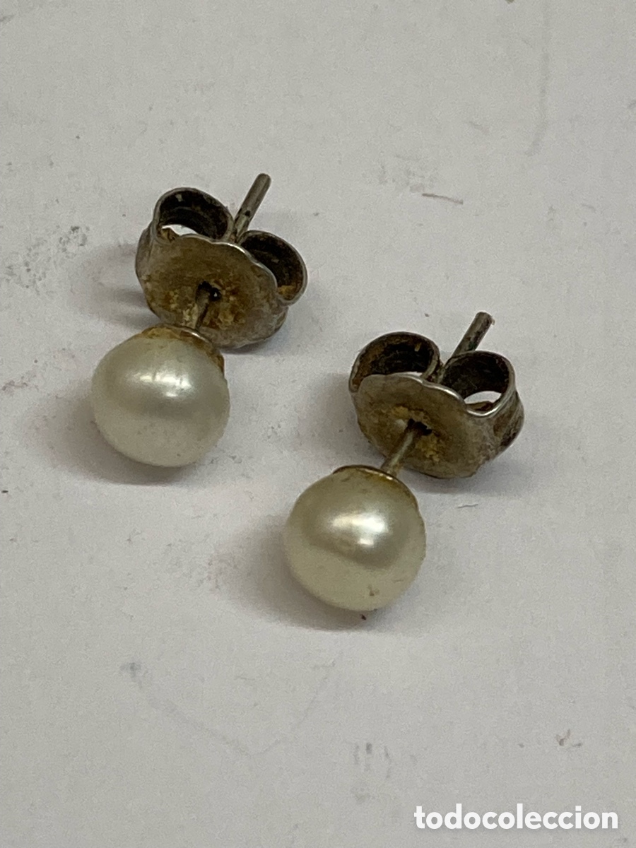 Joyeria: Pendientes de plata con perlas P490 - Foto 1