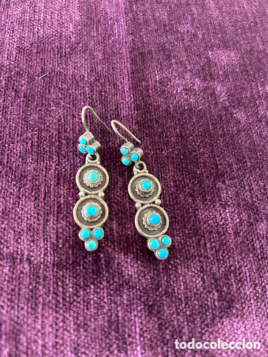 Joyeria: Pendientes de plata y turquesa - Foto 2