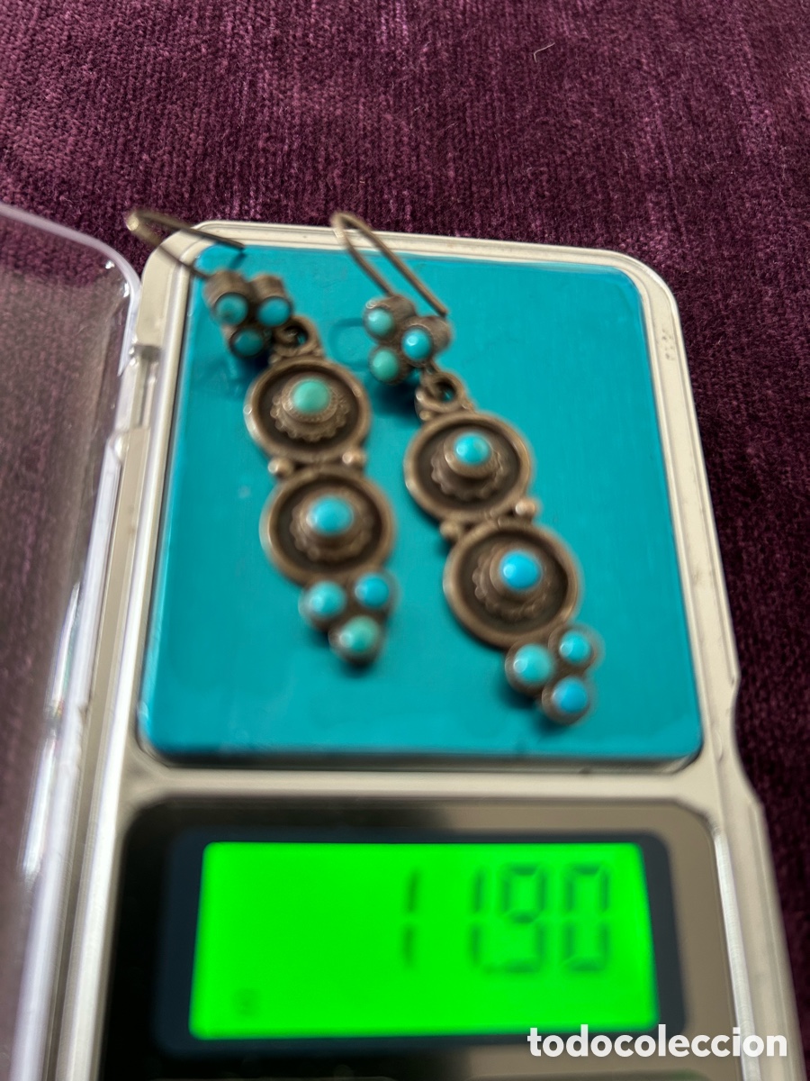 Joyeria: Pendientes de plata y turquesa - Foto 6