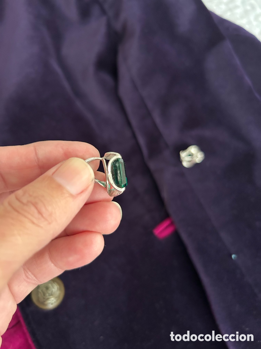 Joyeria: Pendientes de plata con cristal tallado en verde - Foto 7