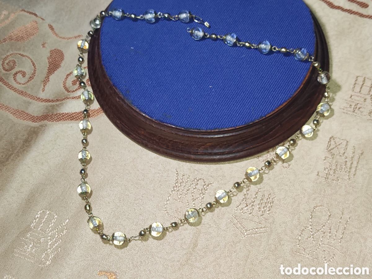 Joyeria: Antiguo collar de cristal de Murano. - Foto 1