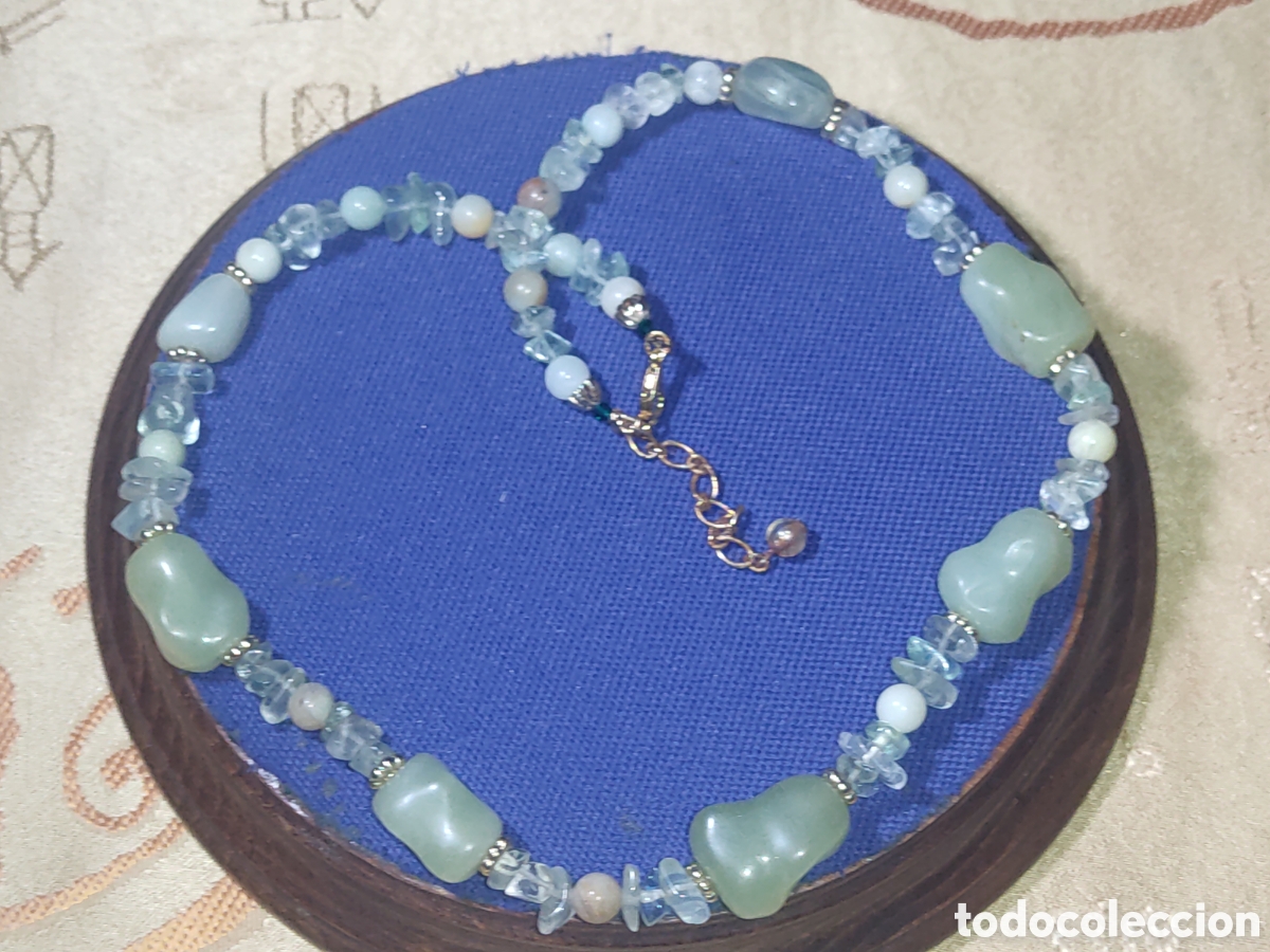 Joyeria: Collar de aventurina natural.Vintage.