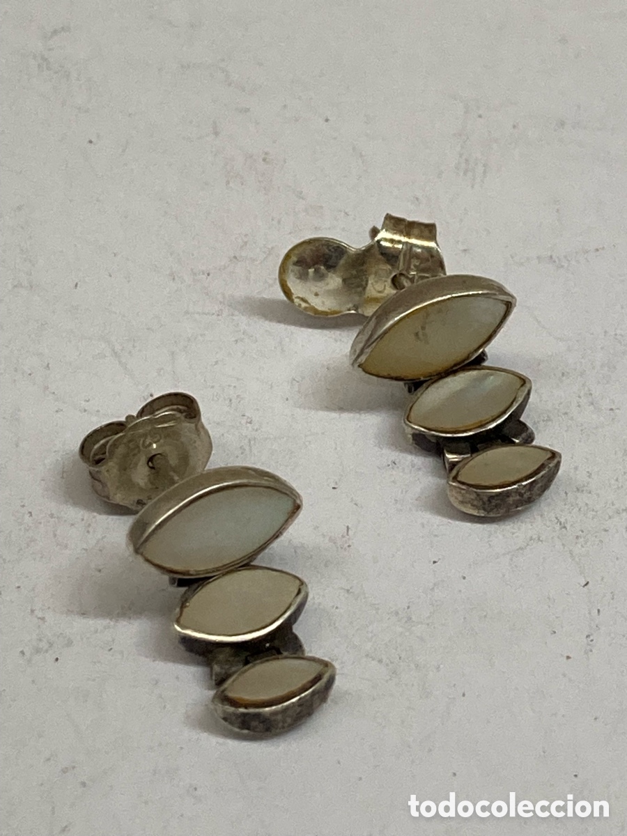 Joyeria: Pendientes de plata n&aacute;car P491 - Foto 1
