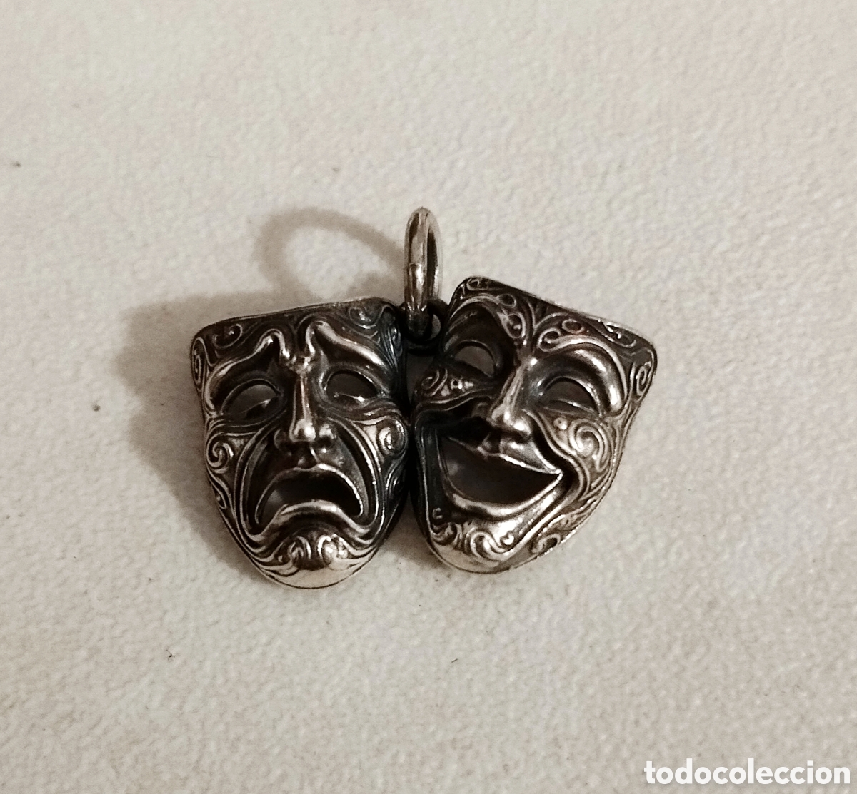Joyeria: Colgante m&aacute;scaras teatro plata 925