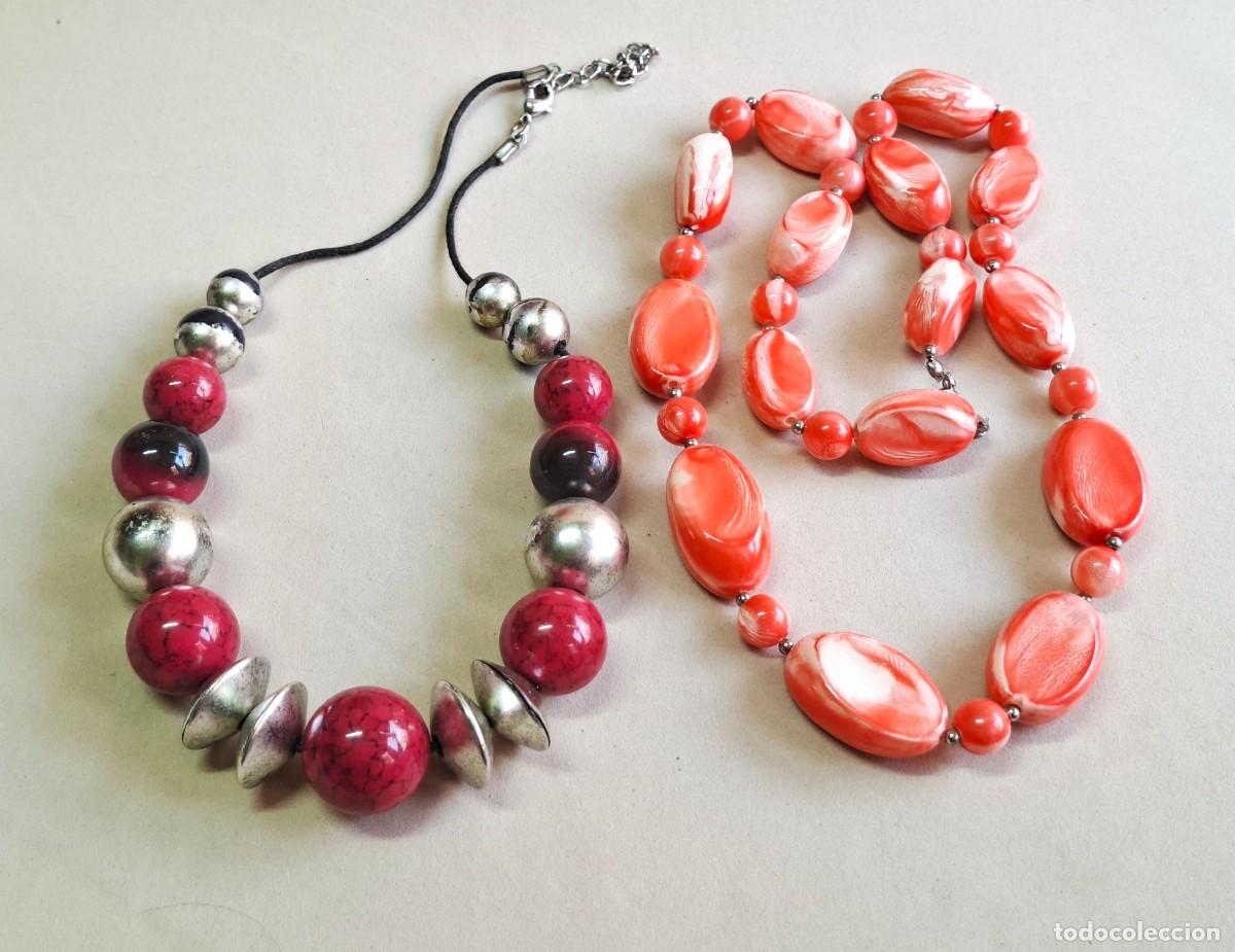 Joyeria: Set de Collares ESTILO ETNICO EN TONOS ROJO Y NARANJA