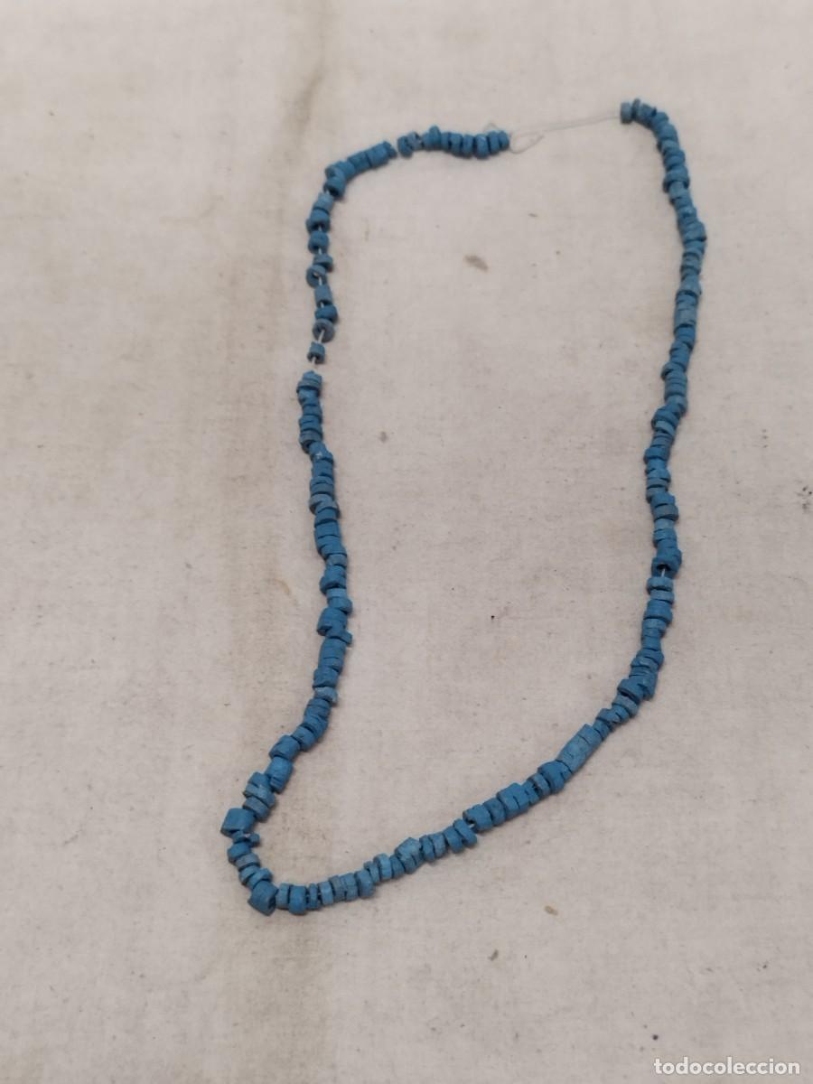 Joyeria: Antiguo collar de cuentas azules. - Foto 1